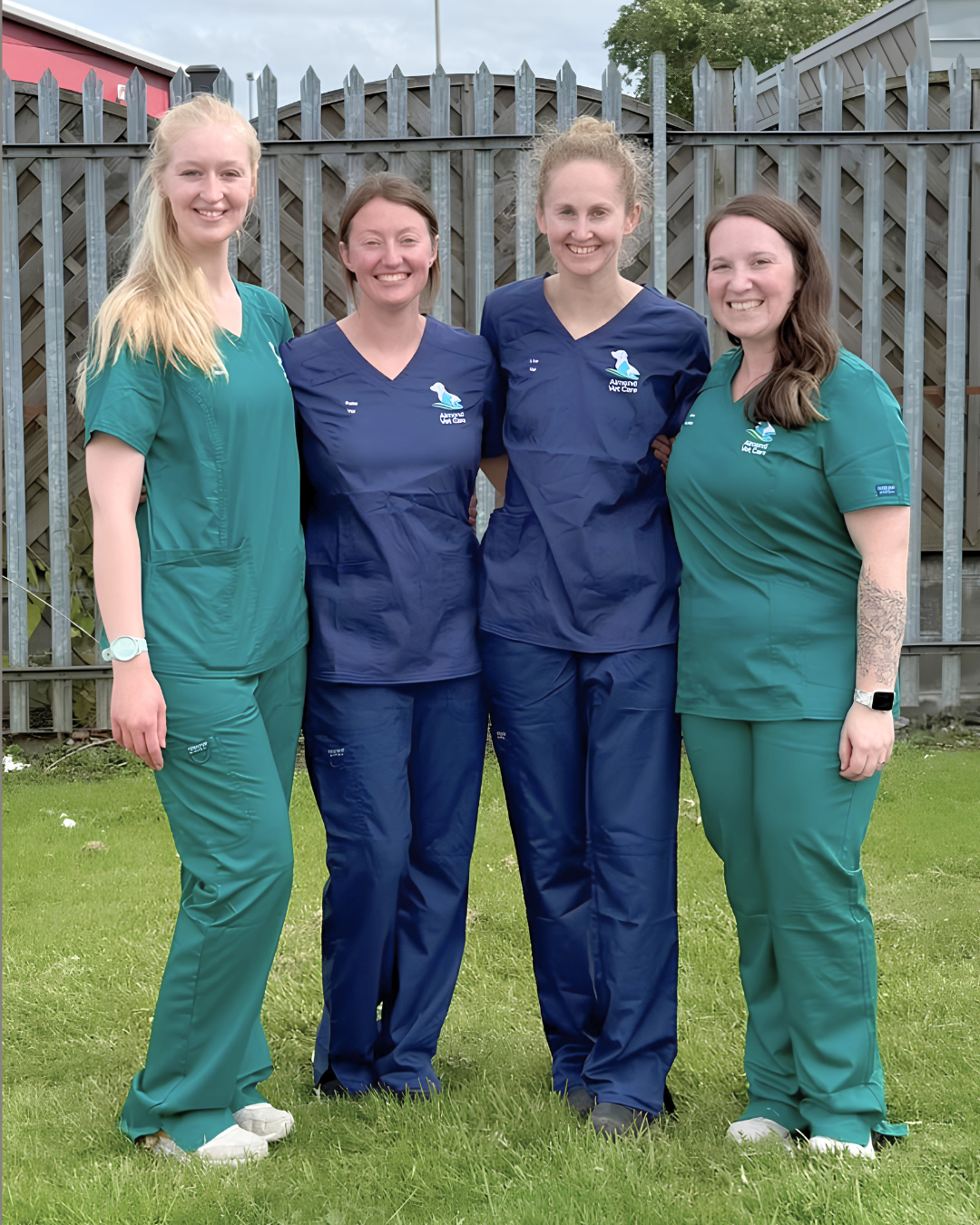 Almond Vet Care veterinary team outside